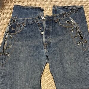 EB Denim Blue Straight Jeans Classic Style
